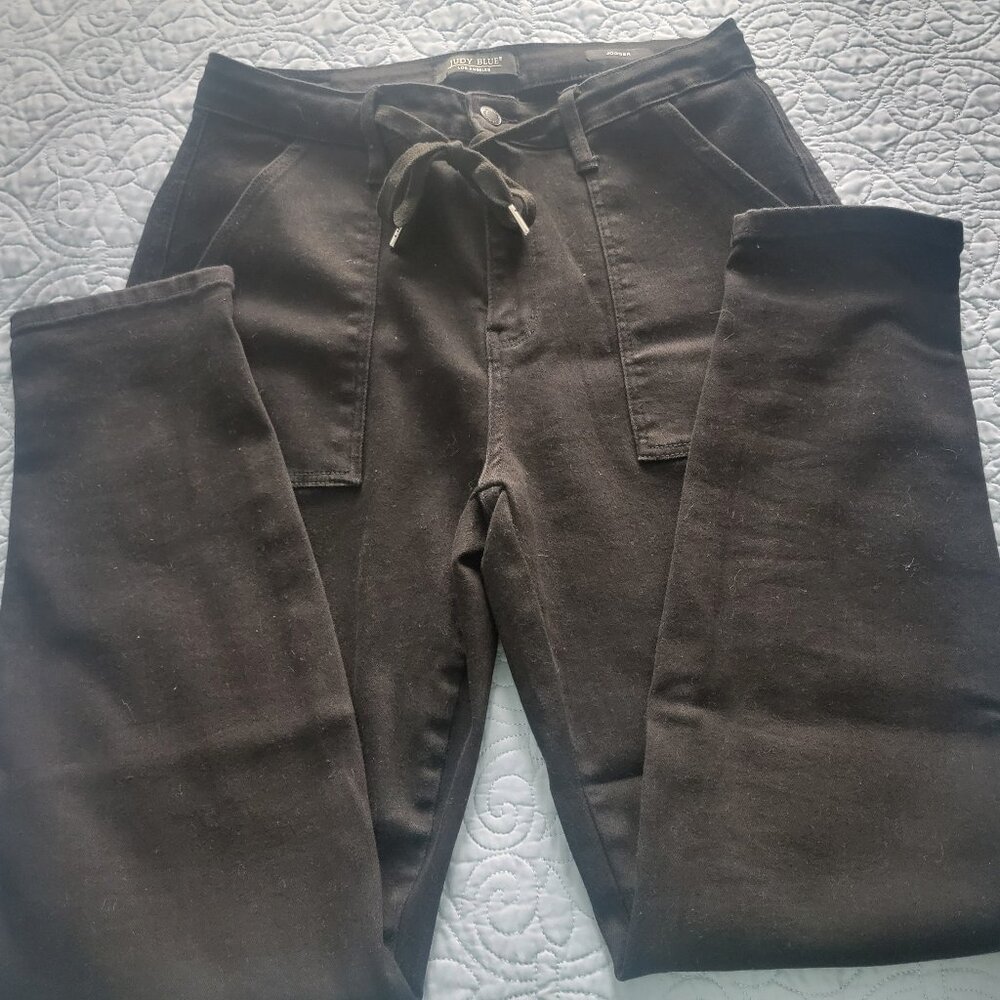 Judy Blue Black Joggers High Waist 13/31 - Picture 6 of 6